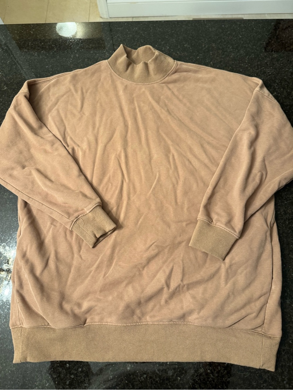 WomenMock Neck Sweater in Light Brown